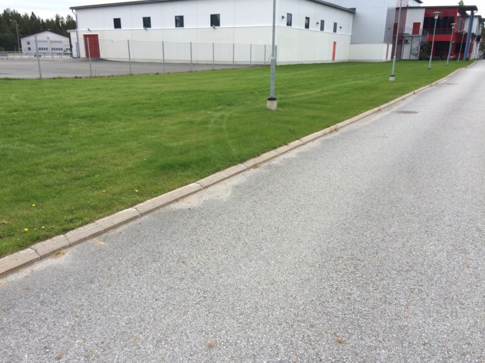 Jäljet nurmikolla.