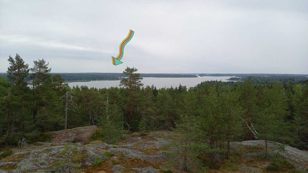 Lennätinvuorelta näkyy Kråkö