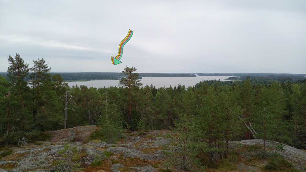 Lennätinvuorelta näkyy Kråkö